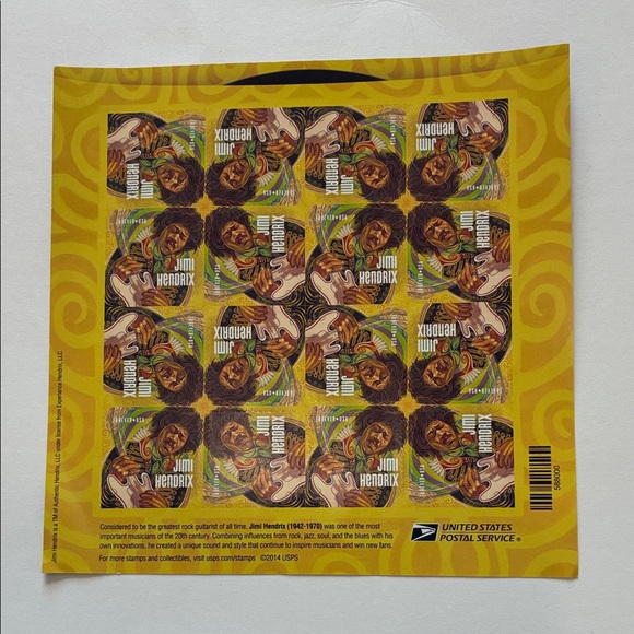 2014 Jimi Hendrix stamp set in Excellent condition issued by US postal service - Picture 1 of 5